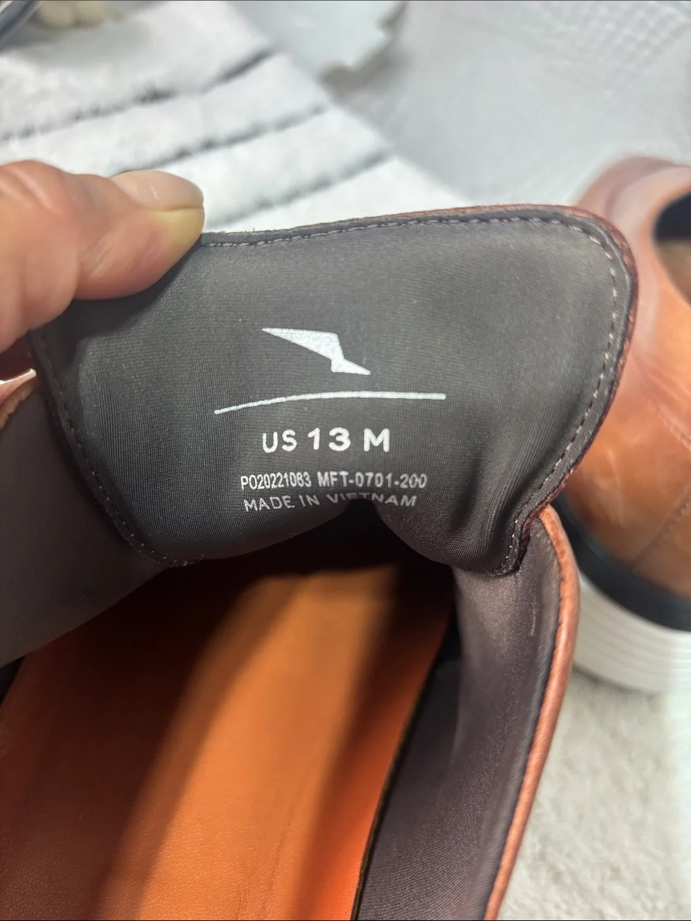 Men's Brown Leather Derby Oxfords with White Sole